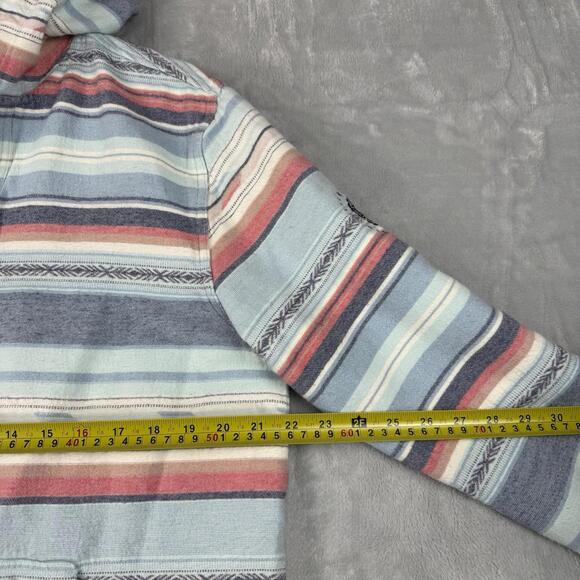 Faherty Baja Hoodie Mens M Striped Surf Beach Pullover Hooded Shirt Surf Coastal - Picture 5 of 9
